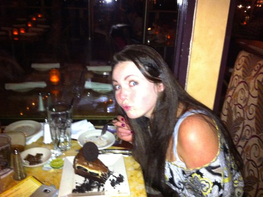 Henriette in cheesecake factory